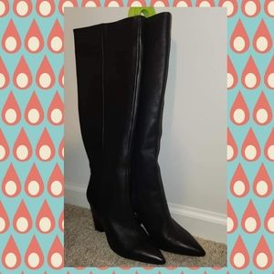 VINCE CAMUTO | Beautiful black, genuine leather, cone heel boots | Size 7.5 |EUC